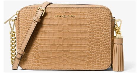 MICHAEL Michael Kors Jet Set Medium Crocodile Embossed 